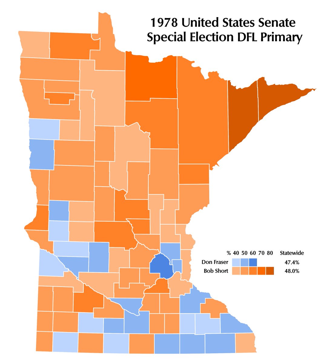 s0phistry's tweet image. 1978 saw a conservative revolt, and in MN would become the infamous "Minnesota Massacre". An early warning sign was when DFL-endorsed candidate Don Fraser lost the primary to replace the late Hubert Humphrey to Bob Short, owner of the Minneapolis Lakers and Twins. 🧵
