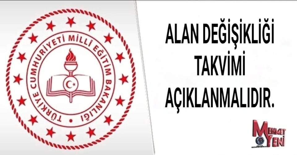 MehmetYYeni's tweet photo. Zaman kaybedilmeden " #alandeğişikliği iş ve işlemlerine ilişkin kılavuz ve duyuru yayınlanmalı; alan değişikliği işlemleri atama takvimine dahil edilmelidir." mutabakatı olmasına rağmen halen açıklan(a)mayan takvimin bir an önce açıklanması gerekir.
#SıraAlanDeğişikliğinde https://t.co/u4nq0WKlXC