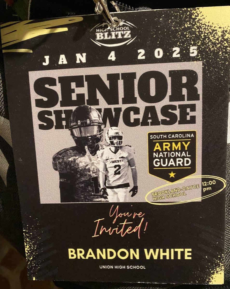 BrandonWhite_06's tweet photo. Thank you so much @HighSchoolBlitz for inviting me to the senior bowl and the opportunity to play my last high school game it was amazing experience. @mrs_vfrierson @UCHS_Recruits @JacksonEskierka @CoachPCovington @CoachVeraldi @CoachQIsom https://t.co/SIeGRaXfDH