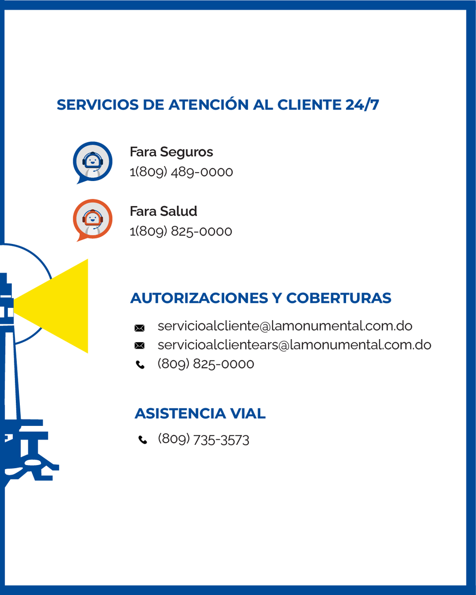 monumentalrd's tweet photo. Nuestro servicio de Atención al Cliente sigue disponible a través de todos nuestros canales 📳📞💻

#LaMonumentalDeSeguros #ARSMonumental https://t.co/V2OQwTZqqO