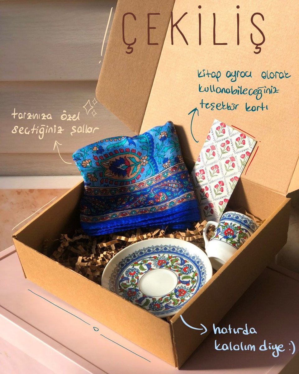 🎉 ÇEKİLİŞ ZAMANI! 🎉

Kızlar hediyemiz var🎀

🎁 RT atanlardan 1 kişiye T'afra kutusu + seçtiği Hint ipeği şal.

🎁 Mention atanlardan 2 kişiye pamuk şal.

👉 Katılmak için:
1️⃣ Bizi takip edin.
2️⃣ Gönderiyi beğenin
3️⃣ RT yapın veya arkadaşlarınızı mentionlayın.