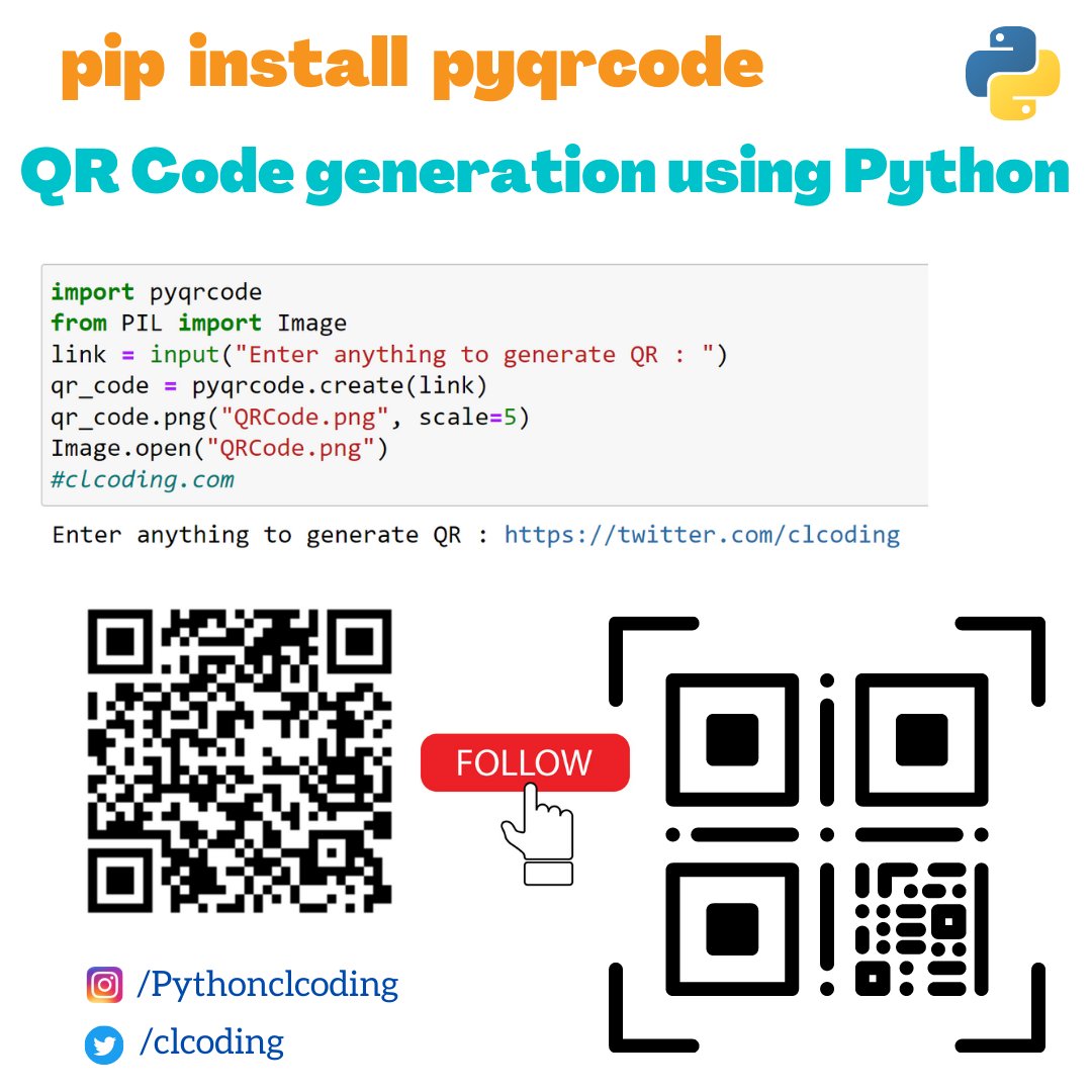 QR Code generation using Python