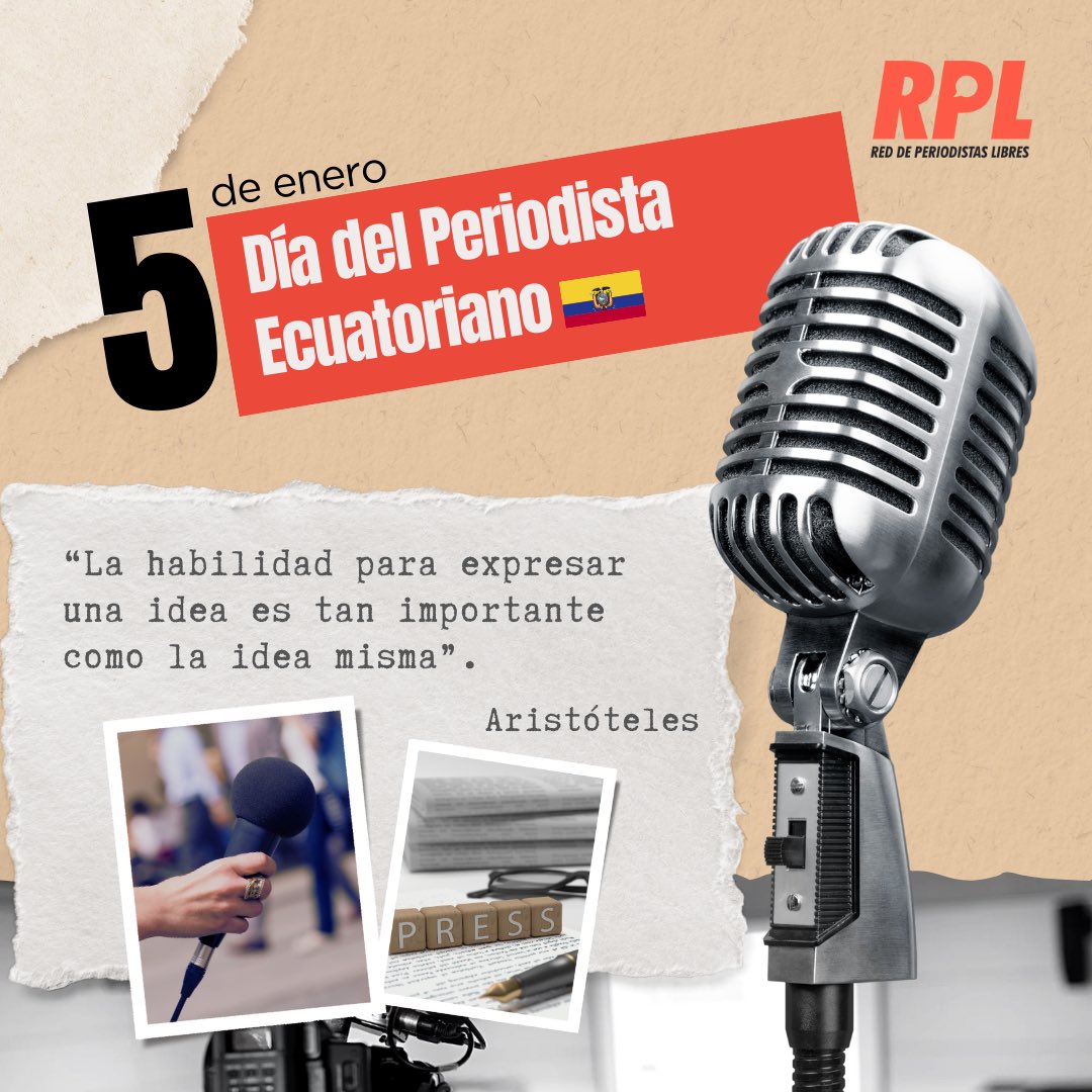 🗞️✍🏼 Ser periodista es más que informar: es cuestionar, investigar y construir libertad. 🌟🎙️ En este Día Del Periodista Ecuatoriano, 🇪🇨celebramos a quienes luchan por la verdad desde esta noble profesión. 💡📢 #DíaDelPeriodistaEcuatoriano