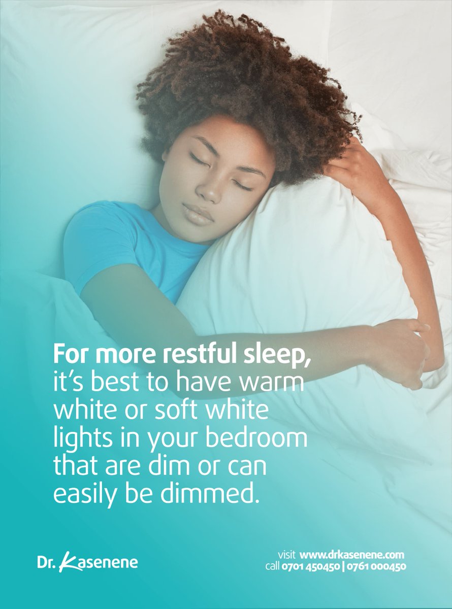 drkasenene's tweet photo. For more restful sleep, it’s best to have warm white or soft white lights in your bedroom that are dim or can easily be dimmed.

A lamp shade is a good source of light.

Avoid day light or white lights in your room especially before bedtime. https://t.co/IFcXUJaJJV