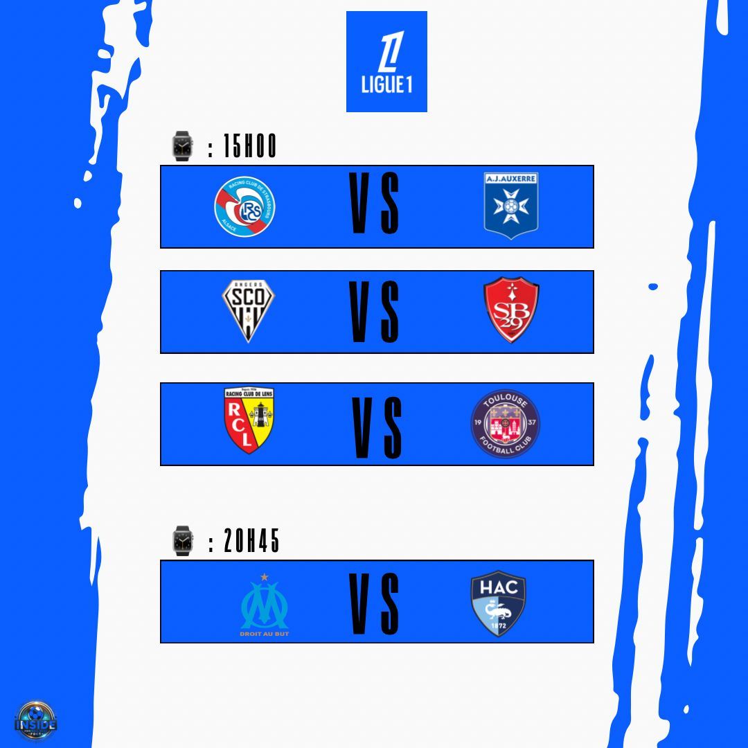 Foot_Inside_'s tweet photo. JOUR DE MATCH ! ⚡️

Voici le programme du jour pour les derniers matchs de la 16ème journée en Ligue 1 ! 🇫🇷

Vos pronostics ? 👀

#Ligue1 #InsideFoot https://t.co/ioLA5y5eyL