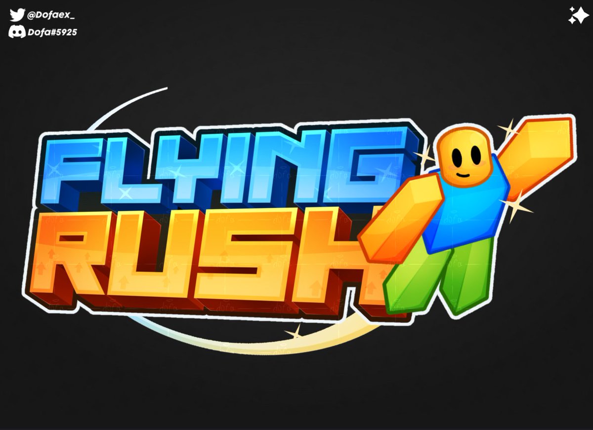 Logo Commission "Flying Rush" ✨🪽 for <a href="/BuilderDinal/">Dinal ! 💫</a> 

First post of the year, hopefully more to come!

Likes ❤️ and Reposts 🔁 are appreciated
#RobloxGFX #robloxlogo #robloxart