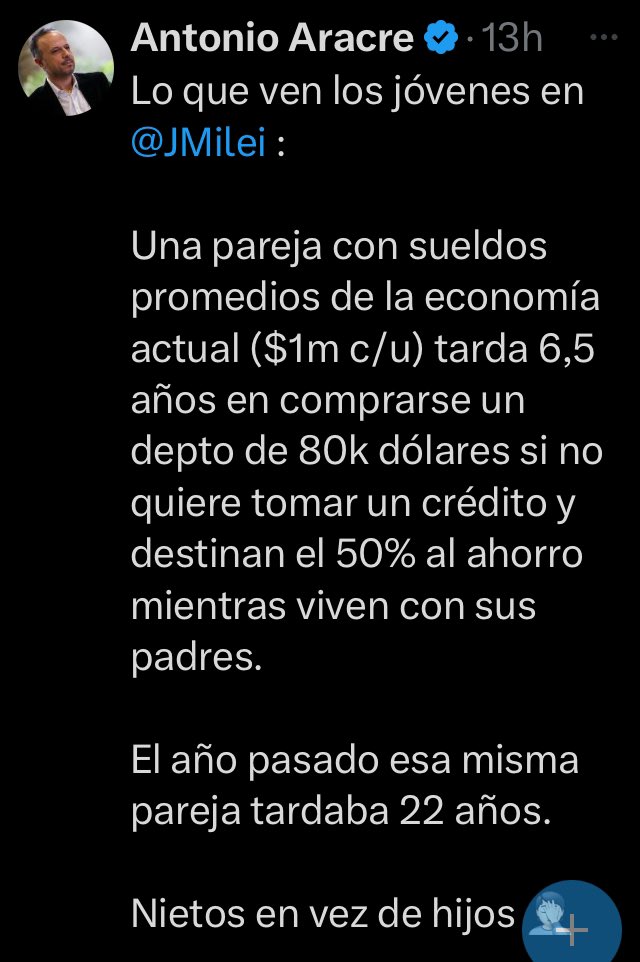 caramellocumpa's tweet photo. Me desperté con el tuit más canalla que leí en los últimos tiempos, autoría de Antonio Aracre, @tonyaracre, el jefe de gabinete de Alberto Fernández. 

Lo que dice es absolutamente falso: NADIE ganando 2000 u$s por puede comprarse un Depto en 6 años y medio
(Sigue) https://t.co/TxNkjJ4g2b