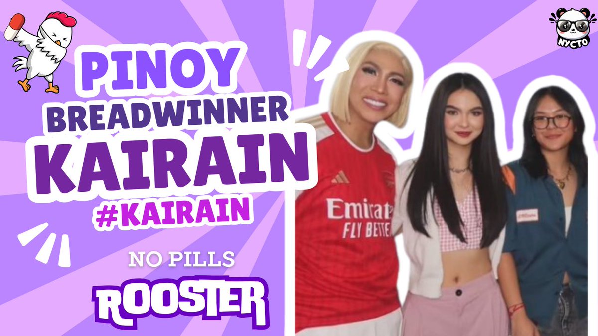 tag roooosterrrr ! ! !

reply “our winner kairain” as many as you can with our ofc tagline.

PINOY BREADWINNER KAIRAIN
#KaiRain