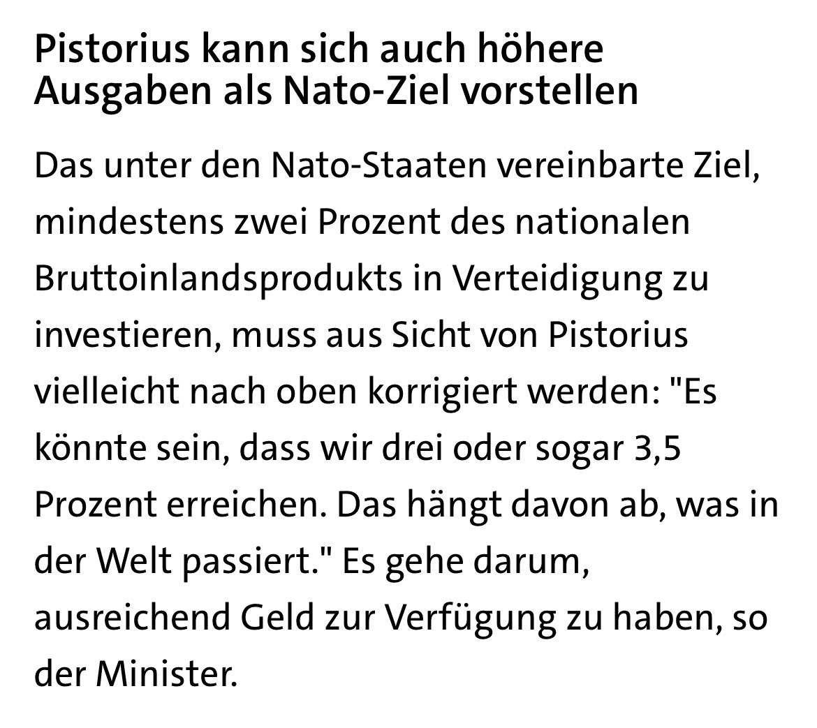 Im Februar 2024 sagte Boris Pistorius bei der Münchner Sicherheitskonferenz

Kleiner reminder an meine SPD Mausebären, die jetzt über Habeck herfallen