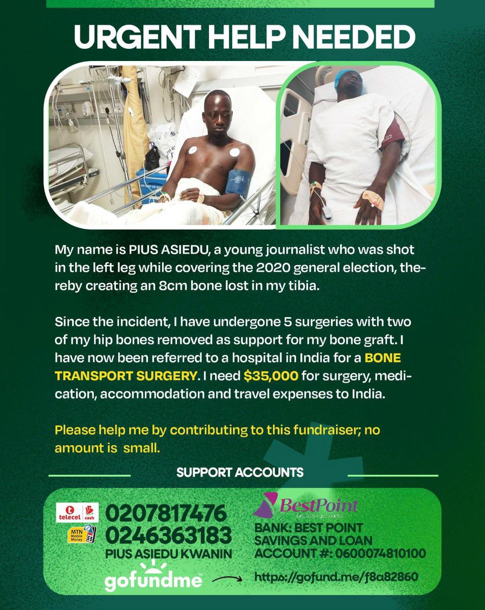 GiovaniCaleb's tweet photo. Kindly assist. No amount is too small fam! 
RT 🇬🇭 https://t.co/GQHtzMGFc1