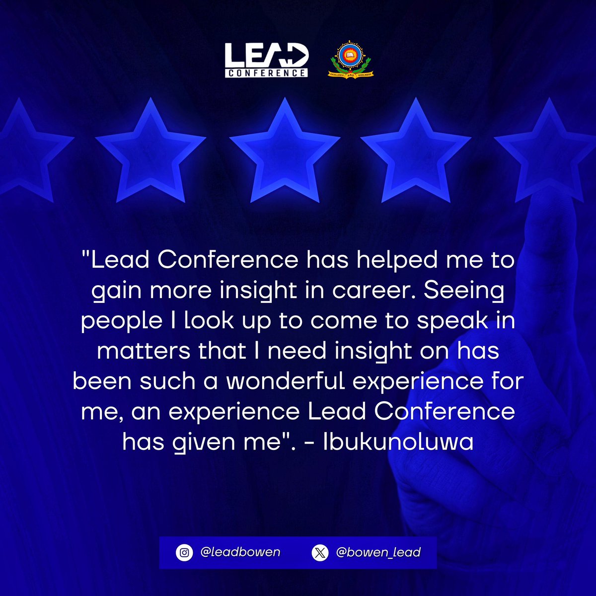 Leadbowenuni's tweet image. Reviews don't lie!🤭🤭
Hear from past attendees of LEAD Conference and discover why LEAD Conference 2025 is an event you won't want to miss!🫵
#LEADConference2025 #biggerandbetter #LeadConferenceCommunity #ComingSoon