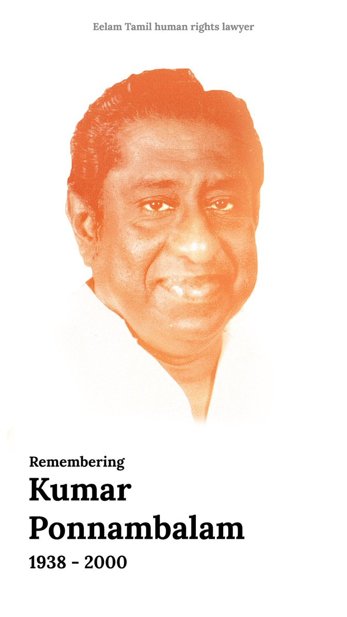 Thusi_Kumar's tweet image. Today marks 24 years since human rights lawyer and leading Tamil politician Kumar Ponnambalam was shot dead in the Sri Lankan capital, in broad daylight.

Ponnambalam, the former leader of the All Ceylon Tamil Congress (ACTC), was killed in Colombo by unidentified gunmen on…