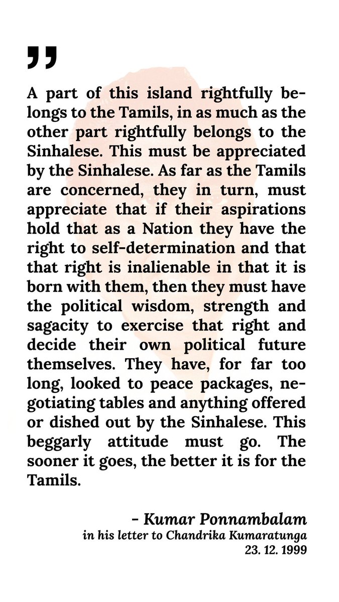 Thusi_Kumar's tweet image. Today marks 24 years since human rights lawyer and leading Tamil politician Kumar Ponnambalam was shot dead in the Sri Lankan capital, in broad daylight.

Ponnambalam, the former leader of the All Ceylon Tamil Congress (ACTC), was killed in Colombo by unidentified gunmen on…