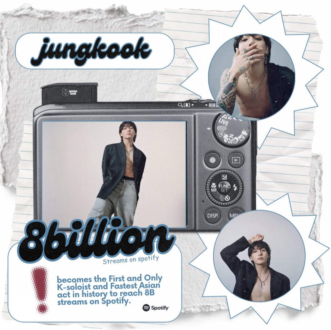 geniusforkook's tweet image. 📑| جونقكوك تجاوز حاجز الـ 8 مليار استماع عبر السبوتيفاي بإجمالي أغانيه، ليُمدد سجله بكونه منفرد الكيبوب الأكثر ستريمًا وفنان الكيبوب الأسرع تحقيقًا لذلك في تاريخ المنصة.