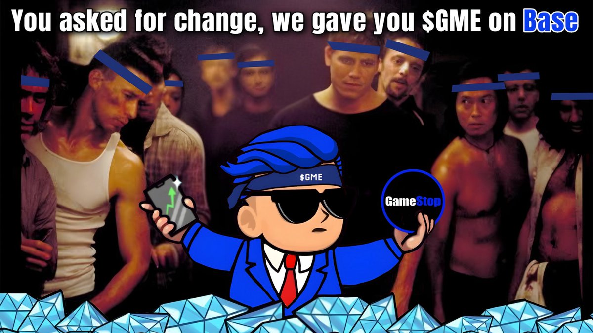 EscMatrix1's tweet photo. Crypto People asked for Change then the $GME on Base came for that π
@GME_BASE #GMEonBASE #BaseChain https://t.co/4woqAUleux
