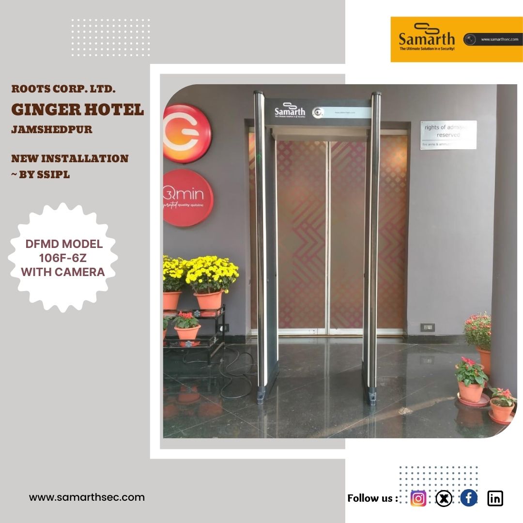 SamarthSec's tweet image. Successful installation of multizone walkthrough metal detector with camera installed at Hotel Ginger - Jamshedpur, Jharkhand
Successful installation by ~ SSSIPL

#multizone #walkthrough #metaldetector #jharkhand #jamshedpur #hotel #gingerhotels #sssipl