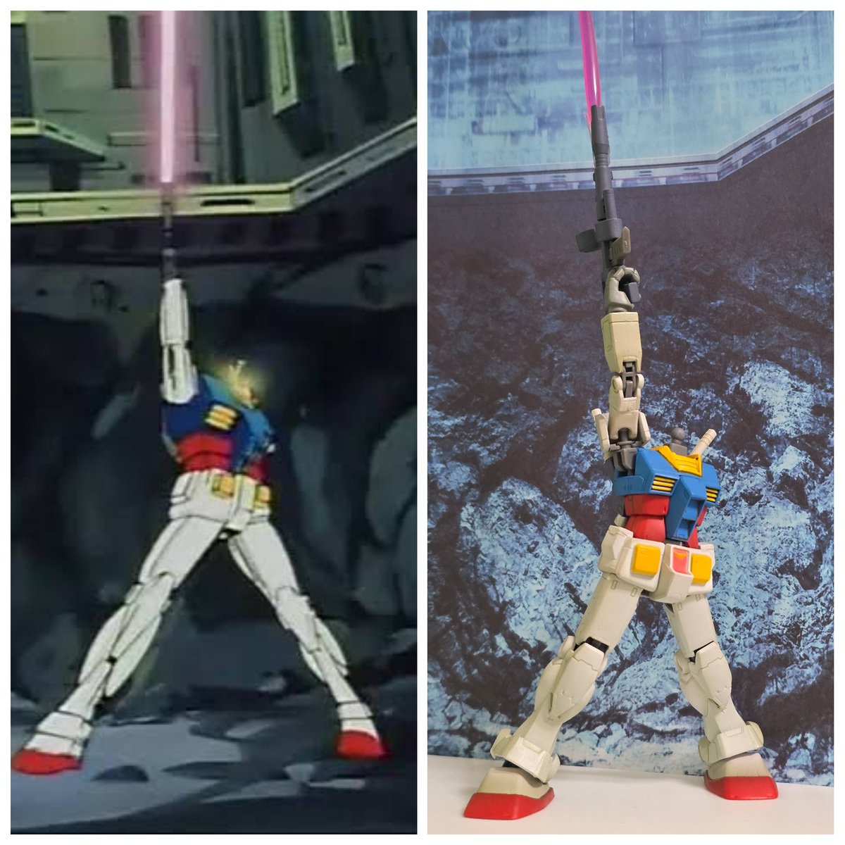 shigen1240's tweet photo. 名シーンを極力 忠実に再現してみました。
ラストシューティング！

 #ガンダム
 #ラストシューティング https://t.co/1ZY56qjS6u