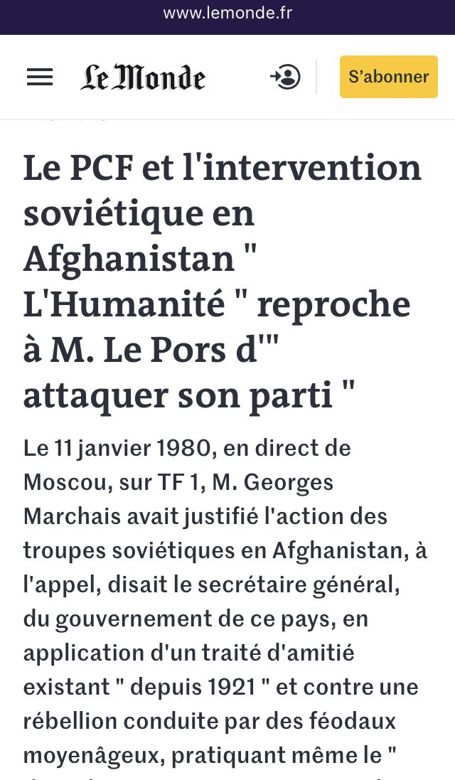 i3orpm4t2's tweet photo. @Henri_Chassagne C’est quoi un grand parti comme le votre à partir de l’après-guerre, du Stalinisme et de la guerre froide? C’est quoi un grand parti qui a plus a voir avec le Soviétisme qu’avec le communisme? Qui enflamme l’Afghanistan dans une guerre immonde durant 10 ans? https://t.co/MYy2fGPlU7