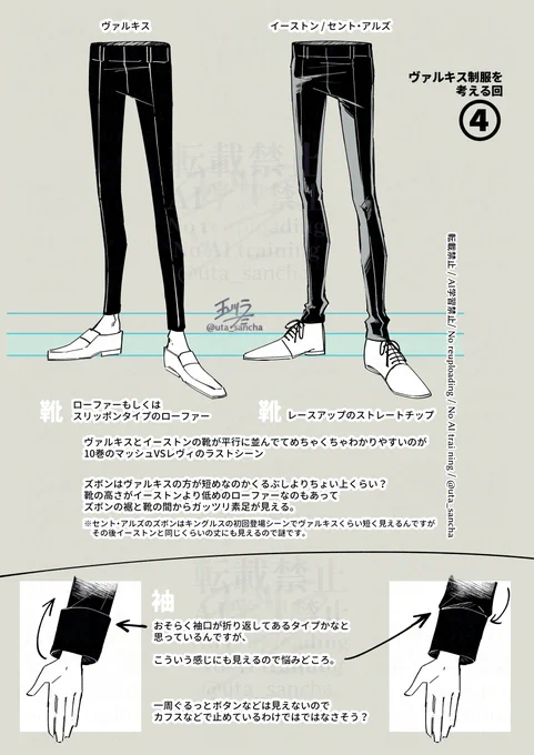 その④:靴とズボンと袖口

これで一旦終わりかも!!!!全4枚になったね～～～
https://t.co/D6Qoqvdxyt 
