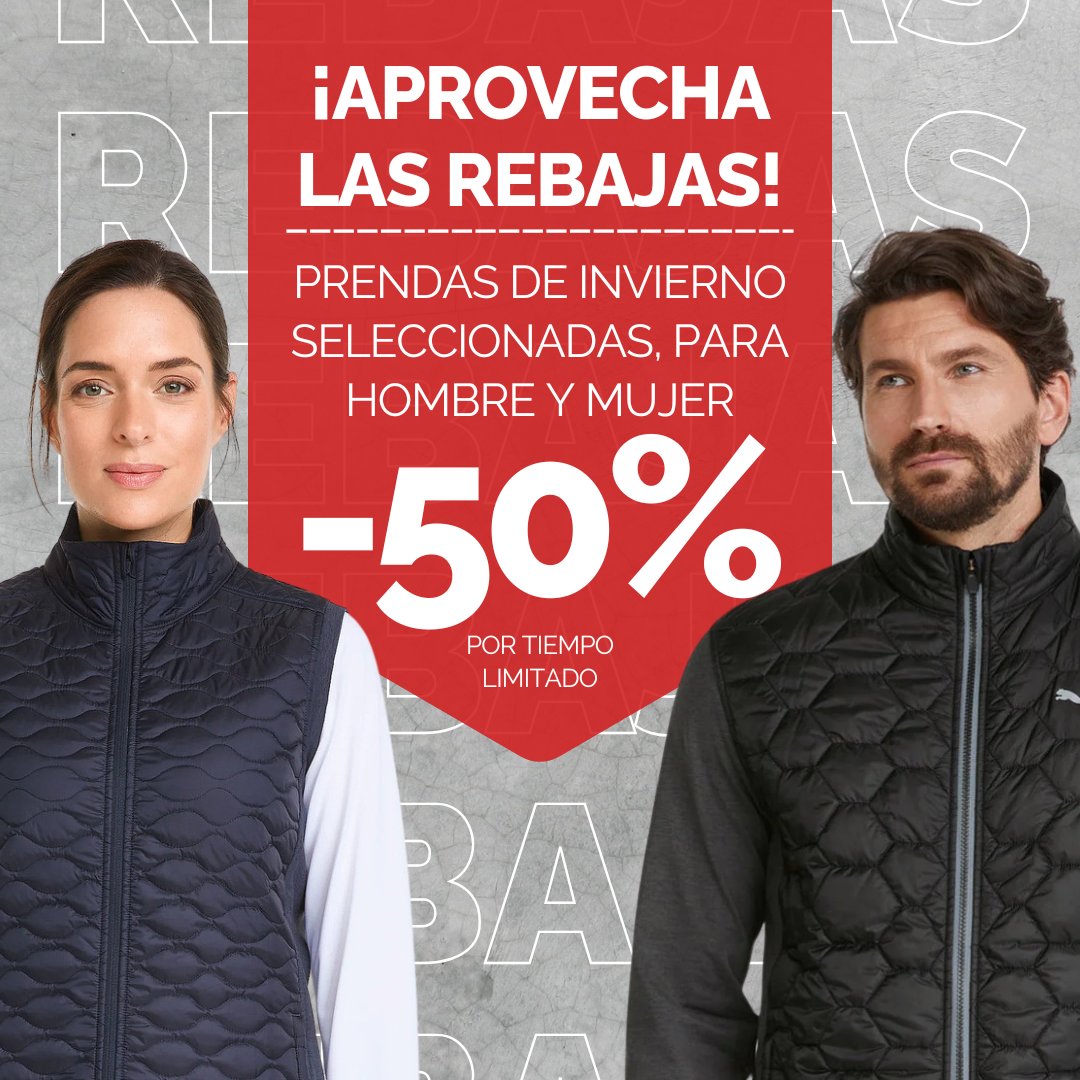 CampodeSojuela's tweet photo. ¡Aprovecha las rebajas! Prendas de invierno seleccionadas, para hombre y mujer, A MITAD DE PRECIO.

Tallas únicas, oferta por tiempo limitado.

#proshopgolf #rebajas #amitaddeprecio #ClubDeCampoSojuela #PumaGolf #NikeGolf #SojuelaGolf https://t.co/nMkbMlydSM