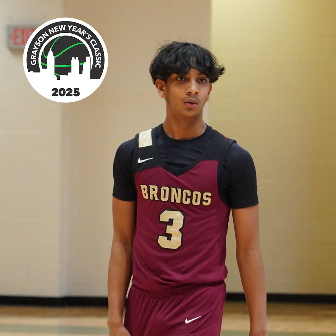 Grayson New Year's Classic

2027 Roshan Krishnamurthy plays with tons of confidence on offense with a nice looking jumper feet always set ready to let it fly.  Good change of direction off bounce. Uses head fake to get defenders in the air to open up his drives where he does a