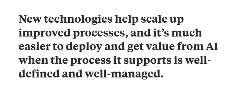 Helen Bevan (@helenbevan) on Twitter photo Too often, quality/process improvement & digital transformation are seen as different things. Many health & care organisations still have separate, unconnected strategies for them. This new <a href="/HarvardBiz/">Harvard Business Review</a> article shows how process improvement & AI are mutually reinforcing. AI helps Too often, quality/process improvement & digital transformation are seen as different things. Many health & care organisations still have separate, unconnected strategies for them. This new <a href="/HarvardBiz/">Harvard Business Review</a> article shows how process improvement & AI are mutually reinforcing. AI helps