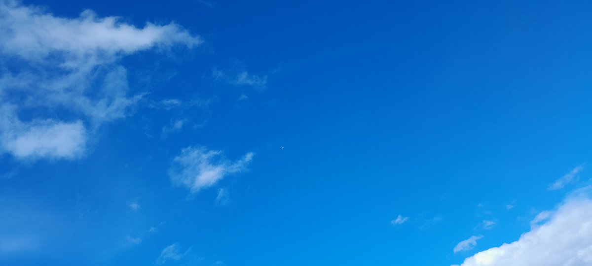 Hoy por lo que sea nos han dado recreo y volvemos a ver el cielo azul, los aviones pasan como si nada.
El punto en el centro.