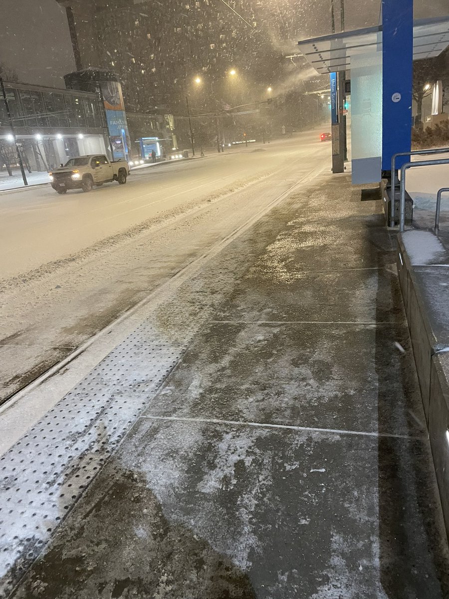 Brushy McBrushface, with plow and brushes, is clearing the tracks and the amazing #kcstreetcar maintenance team is clearing streetcar stops &amp; paths. 

Sign up for text alerts to receive service related updates by texting “streetcar’ to 816-685-8541.