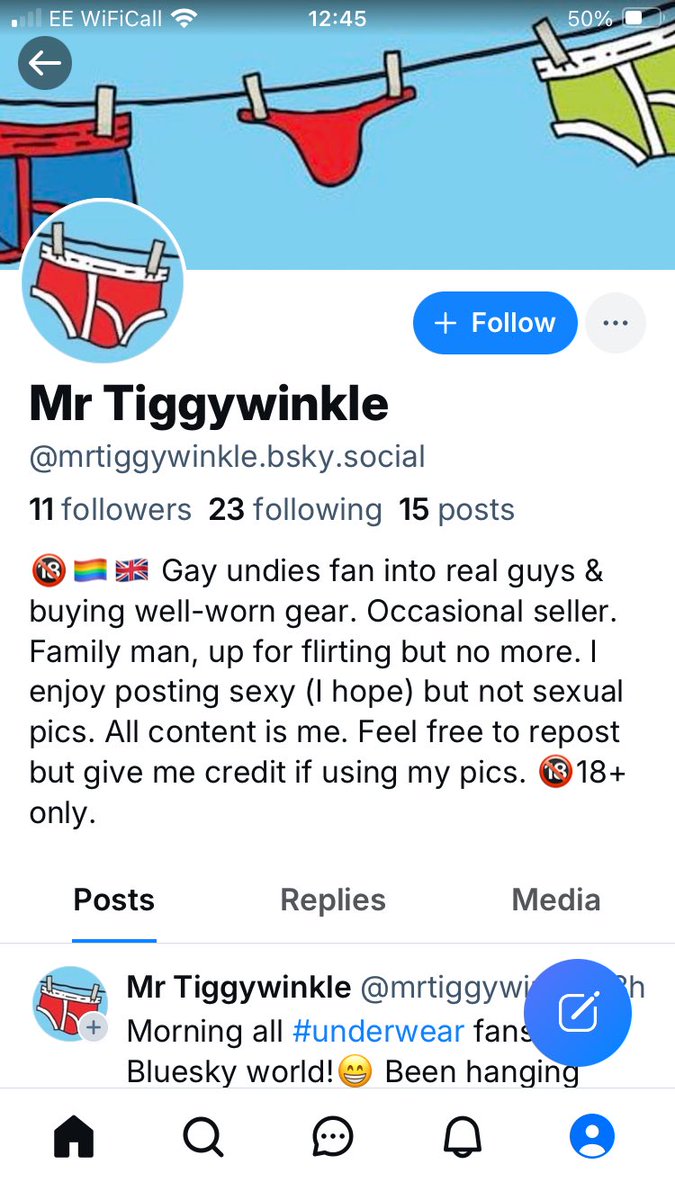 Hi gays! Like many aged Tweeters I’m feeling X-fatigue but miss posting my gay daddy bulge and ass pics.🙈

So I surfed the tidal wave to Bluesky. I’ll still be on X but find my new daily posts at: bsky.app/profile/mrtigg…

Hope to see you there.🤞

Hugs

Mr TW &amp; Little TW 🥰🔥🤣
