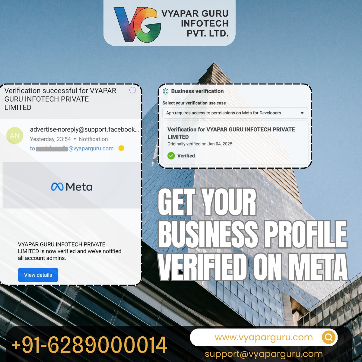 vyaparguruinfo's tweet photo. Boost your business credibility! ✅ Get your Meta profile verified and unlock the full potential of WhatsApp Business API. 

#MetaVerified #WhatsAppBusines https://t.co/jsXvhbhLGI