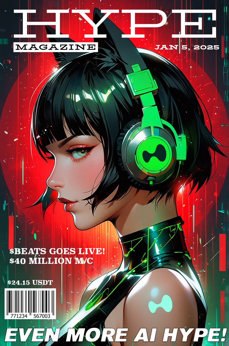 hypemag_HL's tweet photo. January 5, 2025
More AI $HYPE! 

Congrats to $BEATS on a great launch &amp; $40+ million m/c https://t.co/emPxOWBvba