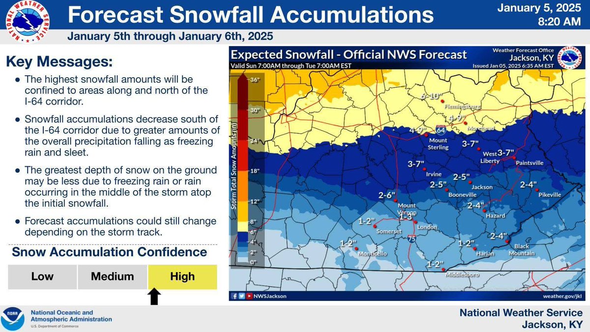 WEATHER UPDATE: 1-5 9:00 am

Winter storm will bring a mixture of precipitation to the area today into Mon night- snow at the beginning and end with liquid precipitation in the middle.

If you need assistance on campus call or text 606.477.0262

The EOC is active.
Stay Safe!