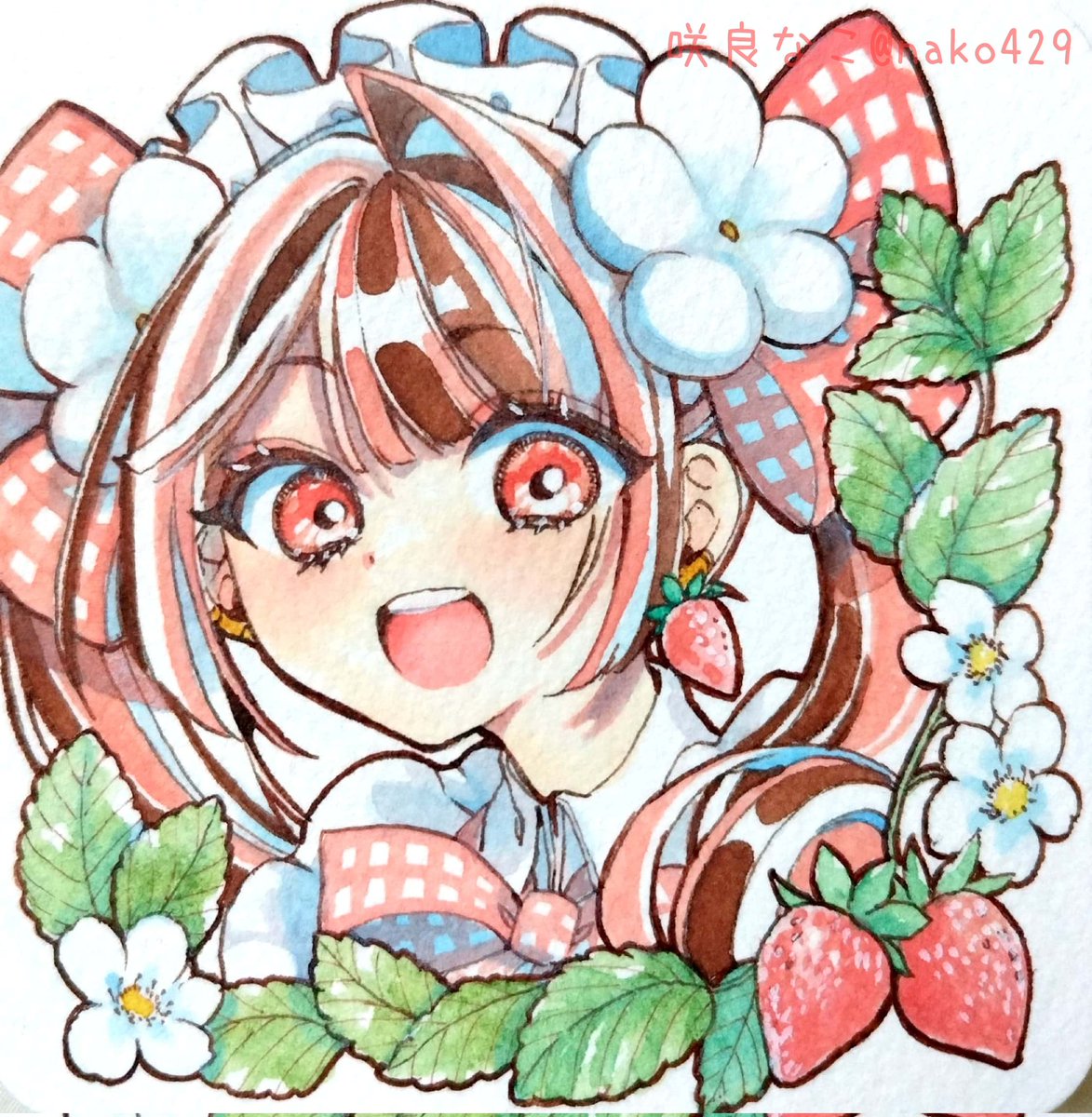 「うちのこ、ストロベリーショコラちゃん #いちごの日」|咲良なこのイラスト