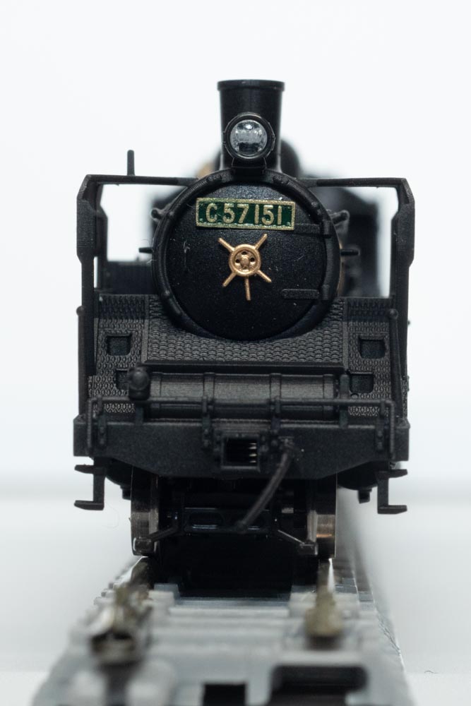 KATO #C57 151号機タイプの(ほぼ)完成塗装見本です。 前面のダミー自連
