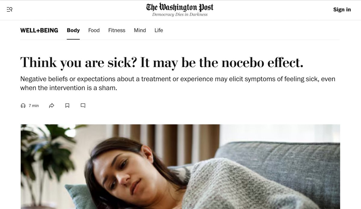 DrWojakMD's tweet photo. (1/10) 🚨⚠️ NOCEBO: Negative beliefs can destroy your health.

Remember during Covid when people insisted they had “unique” symptoms, unlike any cold or flu, with the media pushing how unprecedented it all was? Classic nocebo.

The nocebo effect deserves more attention 🧵👇 https://t.co/5NleckHMbY