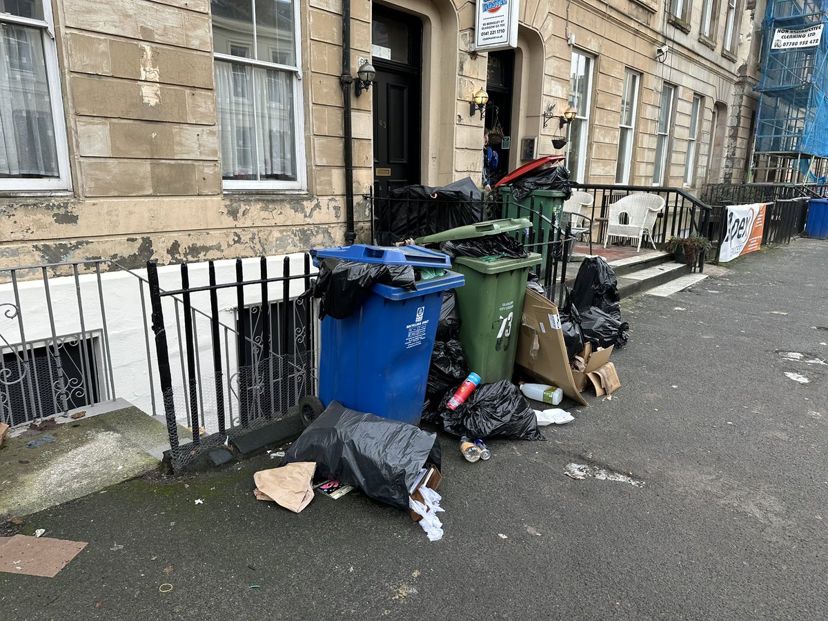 Hi <a href="/MyGlasgowCC/">Glasgow City Council Help</a> can the bins on Berkeley St between Granville and Elderslie streets, G3, be cleared as soon as possible please? <a href="/AngusCMillar/">Angus Millar</a>