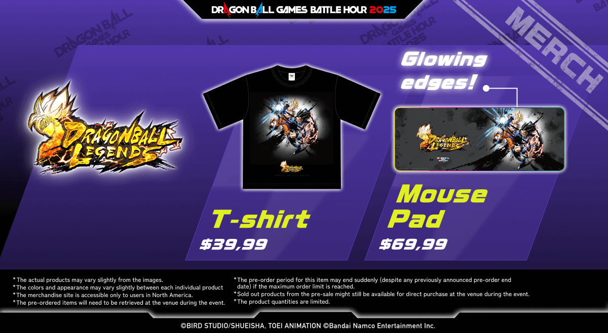 DRAGON BALL Games Battle Hour 2025 Official (@db_eventpj) on Twitter photo ◥◣The Pre-Sale Is Still Available!◢◤
Here's the official "DRAGON BALL LEGENDS" Battle Hour merch!
If you're interested in any of these products, please check the following website🔍
👕Pre-sale website:
store.bandainamcoent.com/games/brands/d…
🎫Get your tickets here
…allgamesbattlehour2025.eventbrite.com ◥◣The Pre-Sale Is Still Available!◢◤
Here's the official "DRAGON BALL LEGENDS" Battle Hour merch!
If you're interested in any of these products, please check the following website🔍
👕Pre-sale website:
store.bandainamcoent.com/games/brands/d…
🎫Get your tickets here
…allgamesbattlehour2025.eventbrite.com