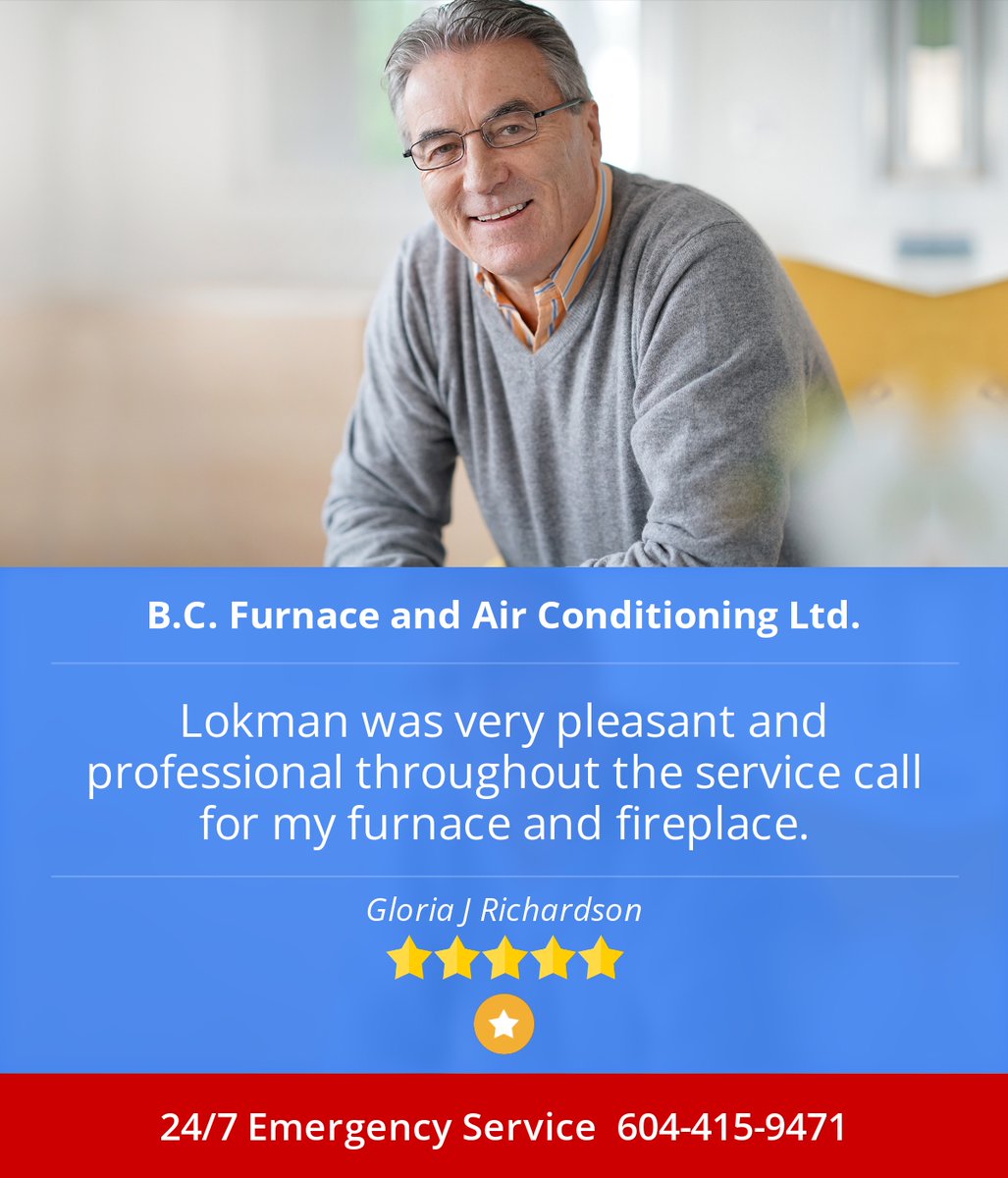 5 Star: Gloria J. "Lokman was very pleasant and professional throughout the service call for my furnace and fireplace."