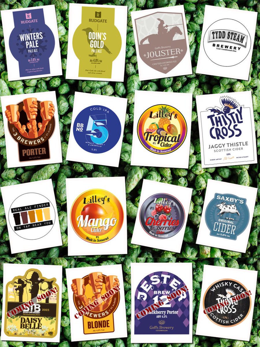 Beer Under The Clock (@beer_under) on Twitter photo The heating is on & we’ve a great line up - from 2pm today, come on out of the cold 😁🍻 On the bar today!
Beer Board: bit.ly/3n1eNM2
<a href="/rudgatebrewery/">Rudgate Brewery</a> <a href="/GoffsBrewery/">Goffs Brewery</a> <a href="/TYDDSTEAM/">Tydd Steam</a> <a href="/3brewers/">3 Brewers</a> <a href="/BrewByNumbers/">Brew By Numbers</a> <a href="/lilleyscider/">Lilley's Cider</a> <a href="/ThistlyCross/">Thistly Cross Cider</a> <a href="/saxbyscider/">Saxby's Cider</a>
#RealAleFinder The heating is on & we’ve a great line up - from 2pm today, come on out of the cold 😁🍻 On the bar today!
Beer Board: bit.ly/3n1eNM2
<a href="/rudgatebrewery/">Rudgate Brewery</a> <a href="/GoffsBrewery/">Goffs Brewery</a> <a href="/TYDDSTEAM/">Tydd Steam</a> <a href="/3brewers/">3 Brewers</a> <a href="/BrewByNumbers/">Brew By Numbers</a> <a href="/lilleyscider/">Lilley's Cider</a> <a href="/ThistlyCross/">Thistly Cross Cider</a> <a href="/saxbyscider/">Saxby's Cider</a>
#RealAleFinder