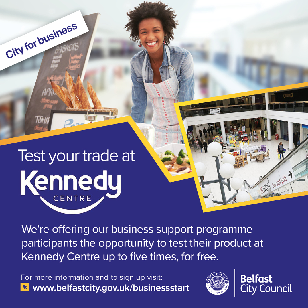 Reminder that our test trading scheme for new businesses at <a href="/KCbelfast/">TheKennedyCentre</a> is still open for applications. 

If you're thinking of going it alone in 2025, this could be a great chance to try out your products with new customers - all for free.

Apply now at ow.ly/jm6450TPv0l