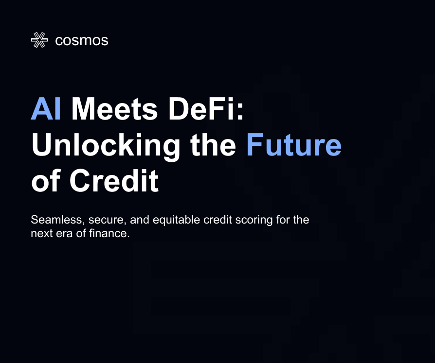 studiocosmosapp's tweet photo. What if your on-chain transactions could replace credit checks? 

That’s the idea behind this project. AI + blockchain = fairer loans, accessible to anyone in the decentralized space. https://t.co/mpqMiR64Ya