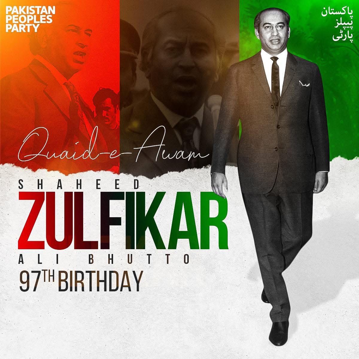 ProfessorNDKhan's tweet photo. قائدُِ عوام شہید ذوالفقار علی بھٹو کا یوم پیدائش مبارک ہو۔  میں اپنے آپ کو بہت خوش قسمت سمجھتا ہوں اور آپ کی قیادت میں کام کرنے پر فخر محسوس کرتا ہوں۔#ZulfiqarAliBhutto #HappyBirthday #SZAB @BBhuttoZardari @PPP_Org #PPP #maisipahikiska #bhuttoka #leader #Trending #viral #foryou https://t.co/ZVSHNZDUic