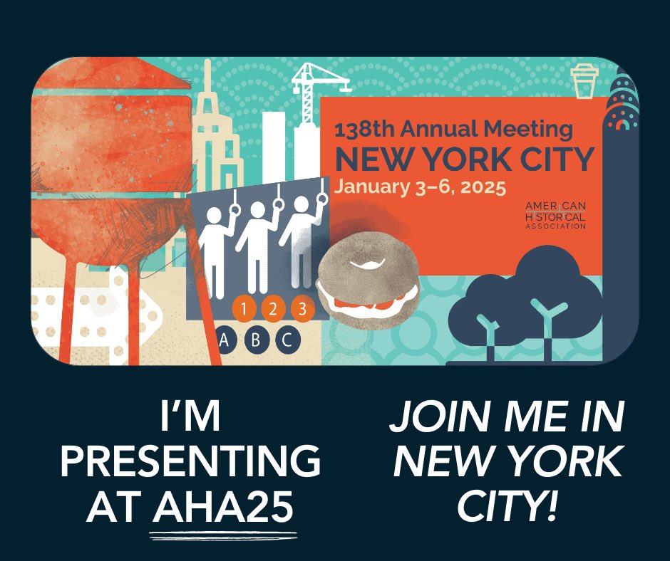 Today! Sunday Jan. 5 @ 1:30  pm I will present a new work “Historical Genealogies of Black Feminism in Brazil” #AHA2025 Hilton, Concourse E. Hope to see you there!