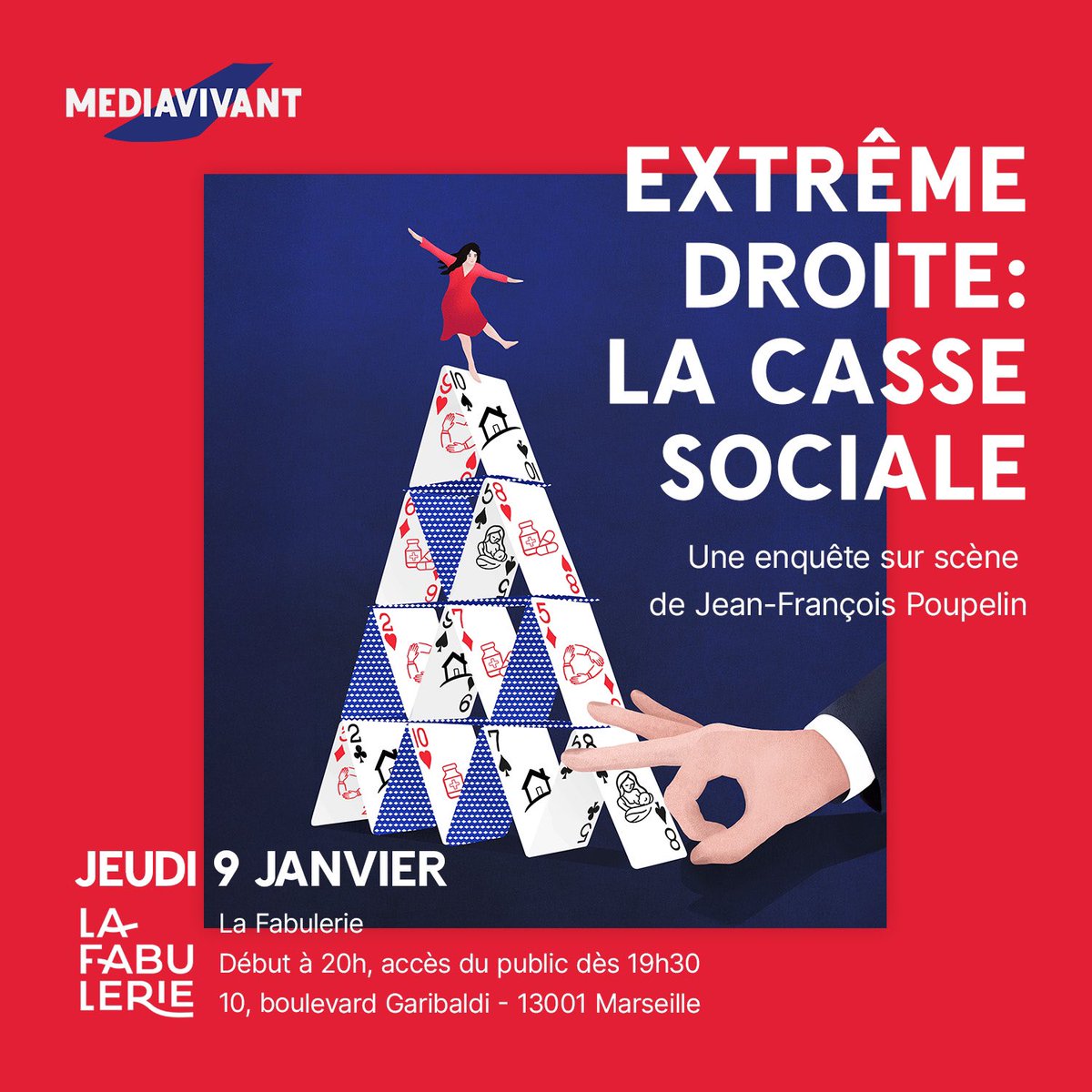 🔴 Vous avez été vifs !
On a poussé les murs pour libérer des places. 
Pour celles et ceux qui étaient en attente, nouvelles et dernières places disponibles pour jeudi soir, à Marseille : eventbrite.fr/e/extreme-droi…