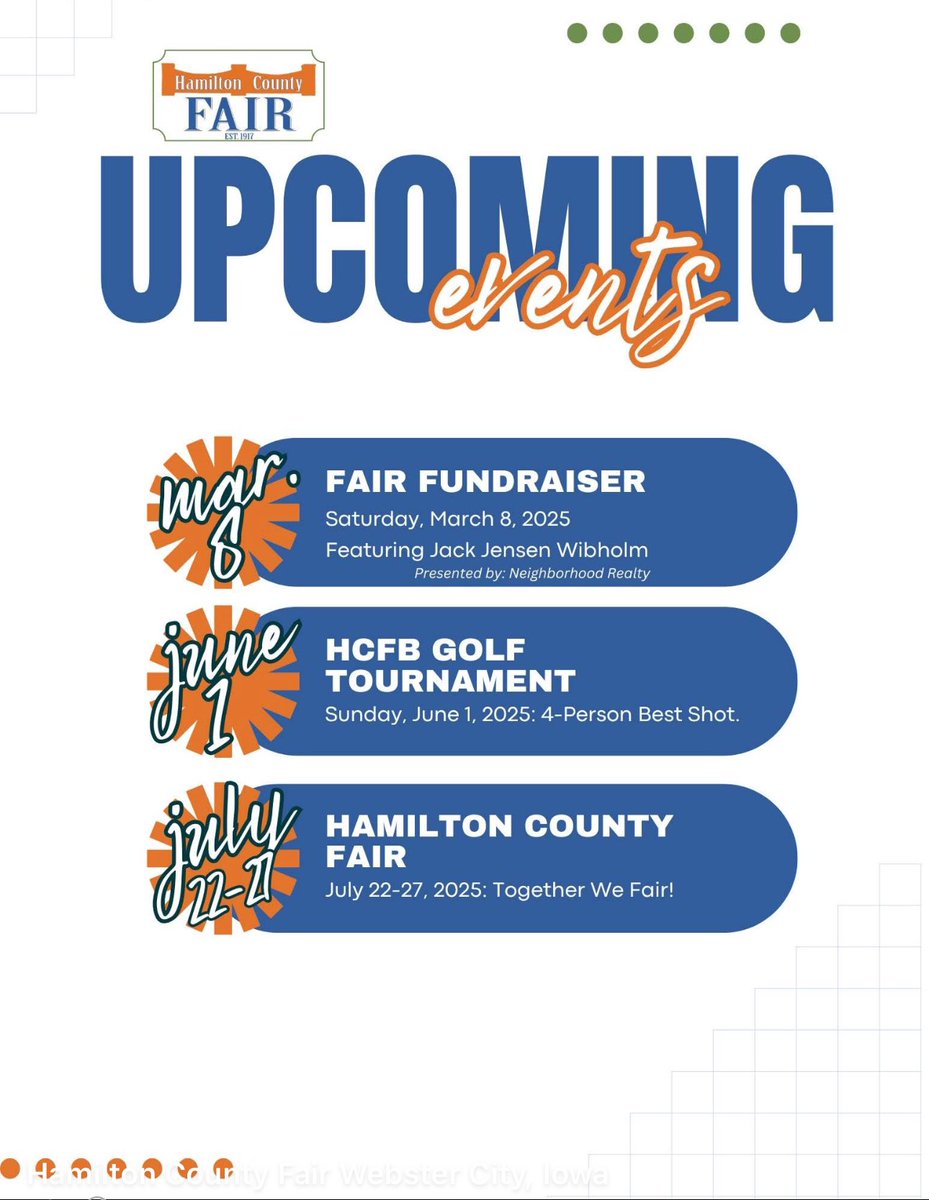 2025 Important dates to add to the calendar! ⬇️