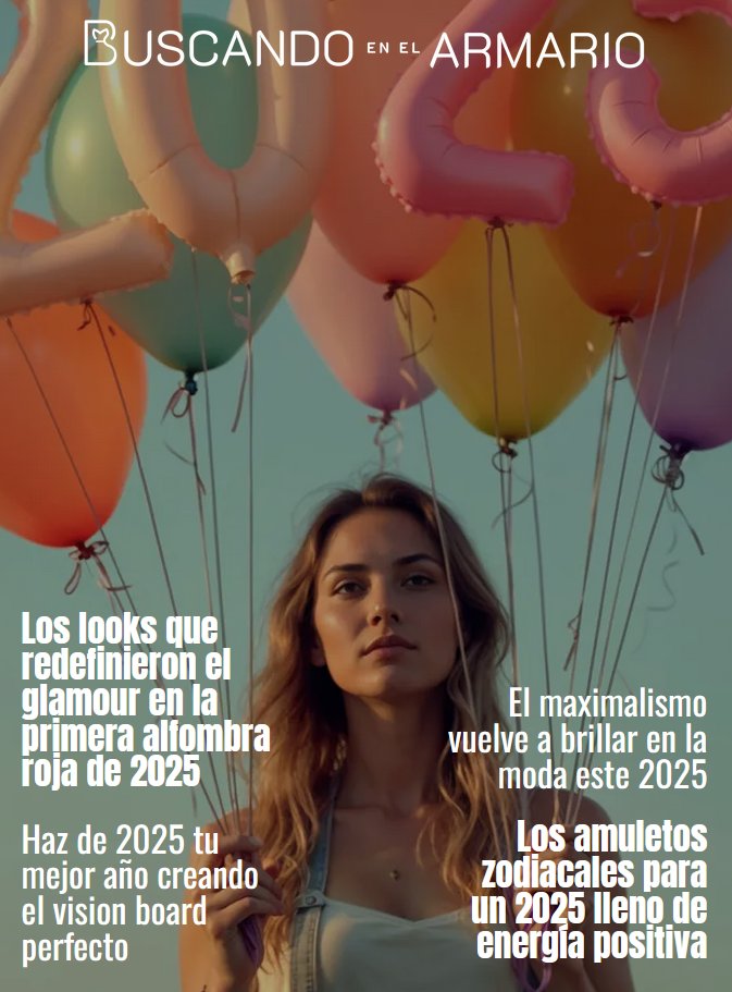 🌟 ¡Nuevo año, nuevas tendencias! ✨

Descubre en nuestra primera edición:
👗 Los looks de la alfombra roja de 2025
🎨 El regreso del maximalismo
🎯 Tu vision board perfecto
🔮 Amuletos zodiacales para brillar
➡️ buscandoenelarmario.com
#TendenciasDeModa #BuscandoEnElArmario