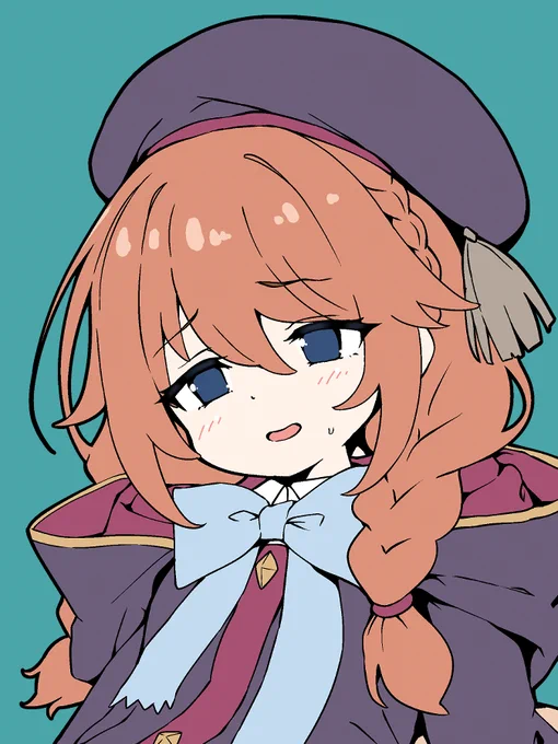 趣味でユニちゃんパイセン描いてる たまにはブルアカ以外もね プリコネではユニ先輩とキャルちゃんが推し!