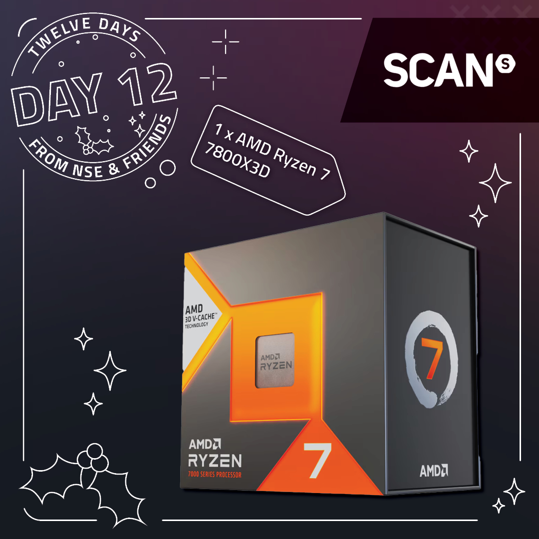 nse_gg's tweet image. On the twelfth day of Christmas, NSE gave to me...

🎁 1x AMD Ryzen 7 7800X3D!

💙 Courtesy of our fabulous partner @ScanComputers

✍️ To enter, complete the Gleam actions here:  gleam.io/tglOg/nse-12-d…

🗓️ Entries close Wednesday 11:59pm