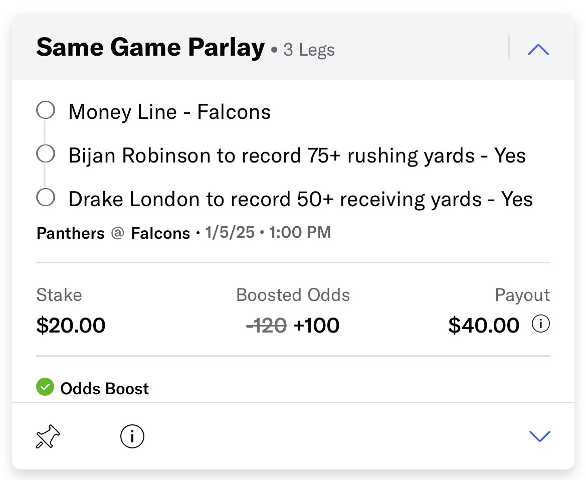 BB_Bets_'s tweet photo. 🚨I plan on placing 4 parlays today🚨

Here is the first one 👇

#Panthers #Falcons #betmgm https://t.co/zZjL1TEmZ3