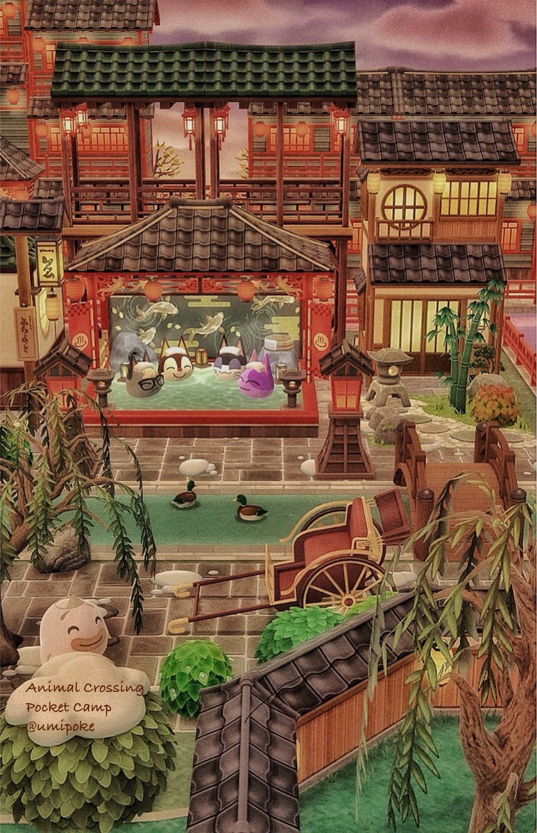 L45Nm's tweet photo. みんなで温泉♨️
.
.
.
-----------------------------------*:.
#どうぶつの森ポケットキャンプコンプリート 
#ポケ森レイアウト
#animalcrossingpocketcampcomplete https://t.co/kOqwB4Fofs
